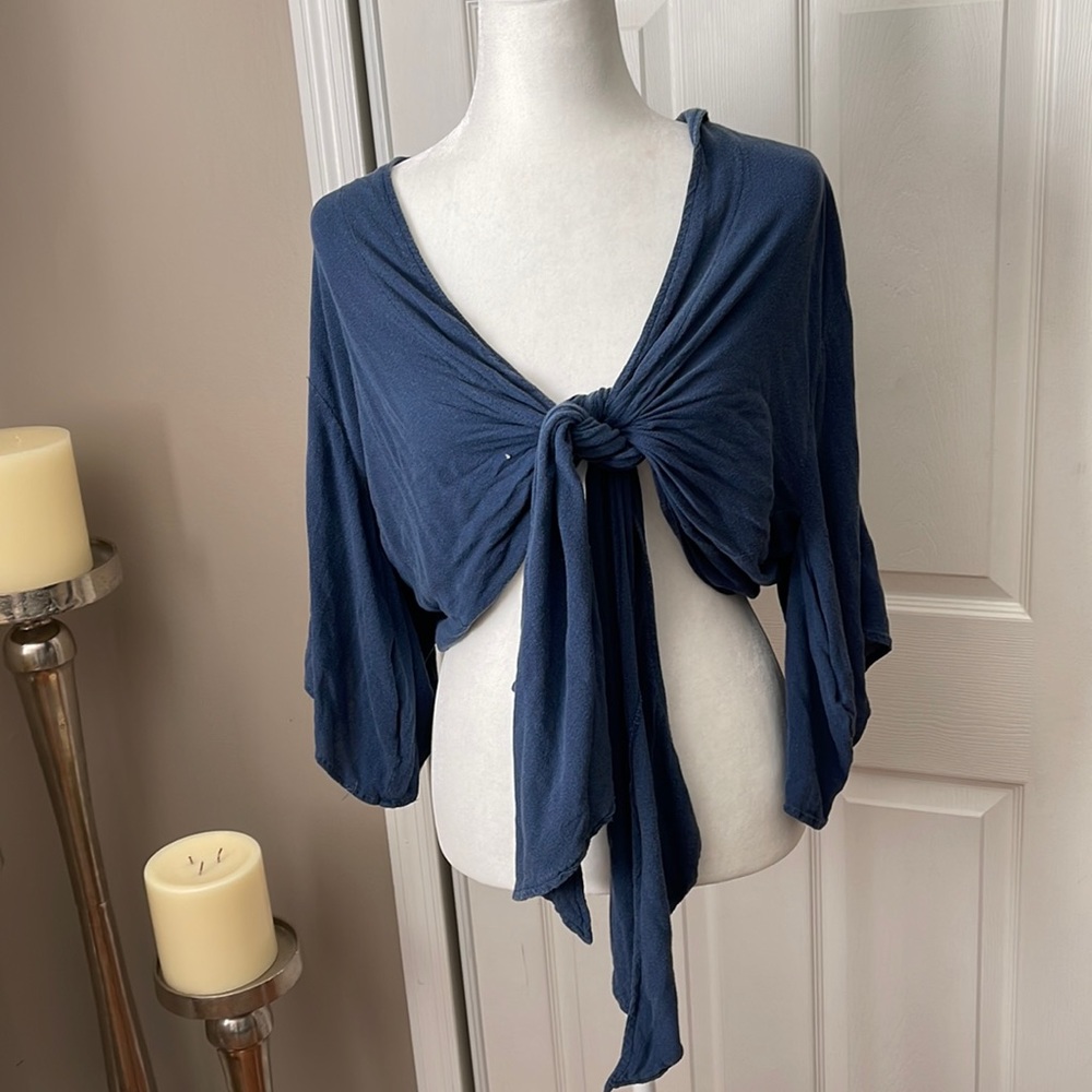 Front tie crop top.